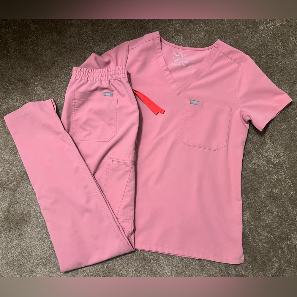 Chalk pink FIGS scrubs